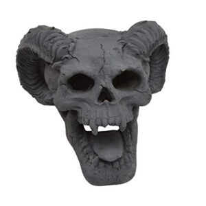 Stanbroil Demon Fireproof Fire Pit Fireplace Skull Gas Log for Ventless & Vent Free, Propane, Gel, Ethanol, Electric, Outdoor Fireplace and Fire Pit, Halloween Decor - Patent Pending