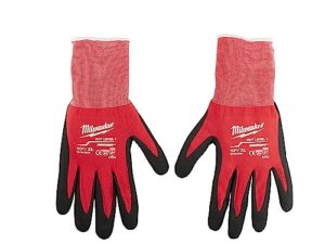 milwaukee 48-22-8903 x-large nitrile dipped work gloves, red