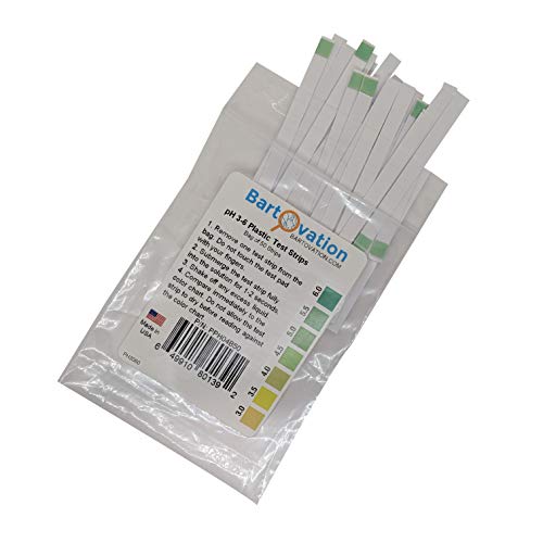 pH 3-6 Short Range Test Strips [Bag of 50 Strips] for Testing Sushi Rice, Salsa, and Kefir