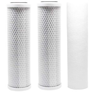 cfs complete filtration services est.2006 replacement filter kit compatible with krystal pure kr10 ro system - includes carbon block filters & polypropylene sediment filter