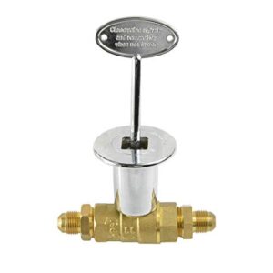 Stanbroil Natural Gas Connection Fire Pit Installation Hose with 1/2" Chrome Key and Quarter-Turn Shut-Off Valve