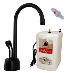 westbrass d272hfp-62 develosah 2-handle hot and cold water dispenser with instant heating tank, matte black