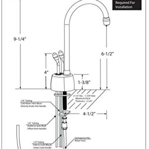 Westbrass D272HFP-62 Develosah 2-Handle Hot and Cold Water Dispenser with Instant Heating Tank, Matte Black