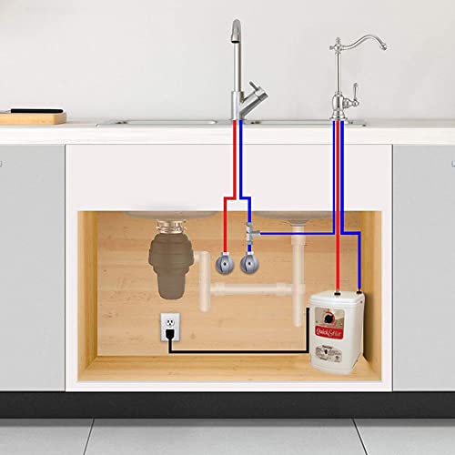 Westbrass D272HFP-62 Develosah 2-Handle Hot and Cold Water Dispenser with Instant Heating Tank, Matte Black