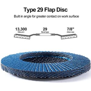 S SATC Abrasive Wheels & Discs 4-1 2 Inch Flap Disc 10 PCS 4.5" x 7/8" 40 60 80 120 Grit Fast Cutting Speed Zirconia Alumina Grinding Disc for Angle Grinder Type #29