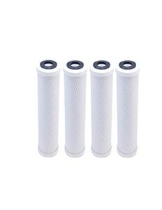 cfs – 4 pack activated carbon block water filter cartridges compatible with whkf-dwh models – remove bad taste and odor – whole house replacement filter cartridge – 10" universal filter cartridge
