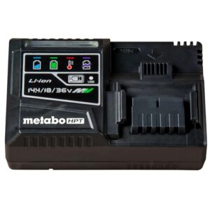 metabo hpt rapid battery charger | 18v, lithium-ion, slide style batteries | usb port | uc18ysl3m