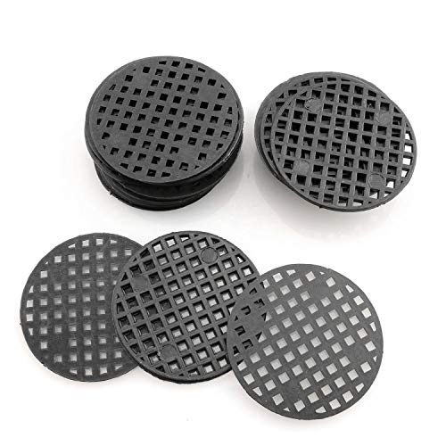 Tegg Flower Pot Hole Mesh Pad 50PCS 45mm Black Color Plastic Bonsai Bottom Grid Mat