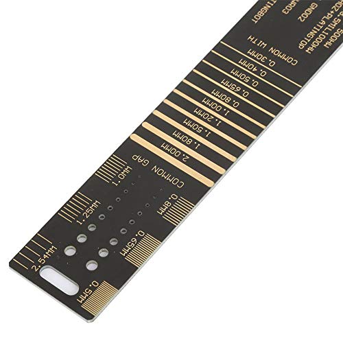 PCB Ruler, Multifunctional Ruler Electronic Engineers Ruler 10 inch 25cm Printed Circuit Board Ruler