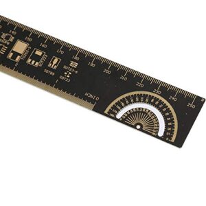 PCB Ruler, Multifunctional Ruler Electronic Engineers Ruler 10 inch 25cm Printed Circuit Board Ruler