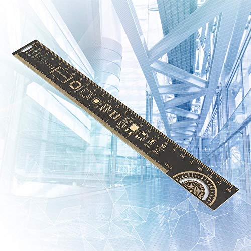 PCB Ruler, Multifunctional Ruler Electronic Engineers Ruler 10 inch 25cm Printed Circuit Board Ruler