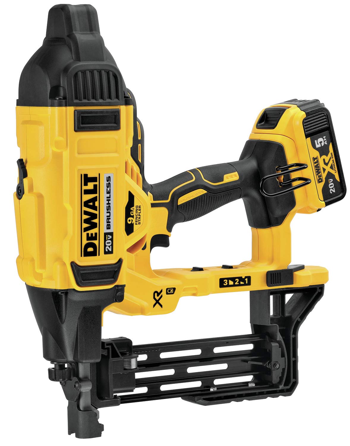 DEWALT 20V MAX* XR Crown Stapler, Cordless Fencing Kit, 9GA (DCFS950P2)