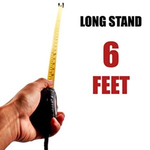 12 Foot Measuring Tape Measure by Kutir - Easy to Read Both Side Dual Ruler, Retractable, Heavy Duty, Magnetic Hook, Metric, Inches and Imperial Measurement, Shock Absorbent Rubber Case