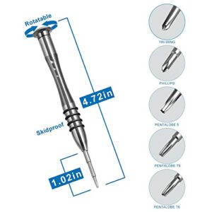 Screwdriver Set for MacBook, Tri-Wing Phillips Pentalobe 5 Pentalobe T5 Pentalobe T6 Screwdrivers Repair Tool Kit for Apple MacBook Mac Retina Pro Air