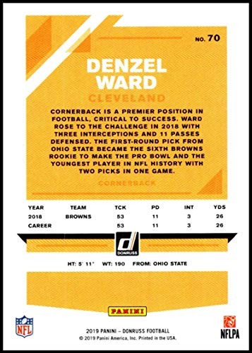 2019 Donruss #70 Denzel Ward NM-MT Cleveland Browns Officially Licensed NFL Trading Card