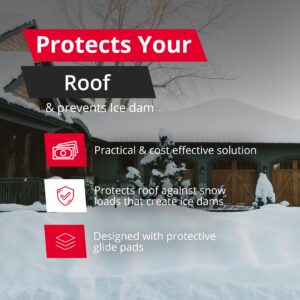 SNOWPEELER Classic Snow Shovel - 20 ft. - Winter Snow Roof Rake - Roof Rake for Snow - Aluminum Snow Removal