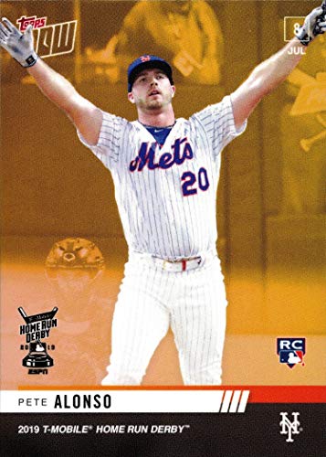 2019 Topps Now Gold Bonus Baseball #HRD-2B Pete Alonso Rookie Card - Wins 2019 Home Run Derby - Only 1,831 made!