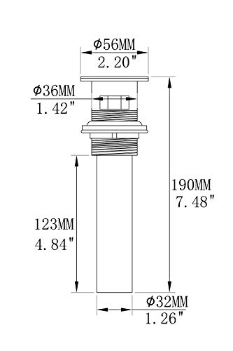 Vessel Sink Drain,Grid Drain Strainer Assembly with Overflow for Bathroom Sink, Made of Brass Matte Black Finish