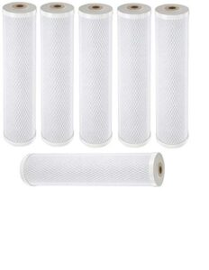 cfs – 6 pack radial flow iron reduction water filter cartridges compatible with 155263, rffe20-bb models – remove bad taste & odor – whole house replacement filter cartridge