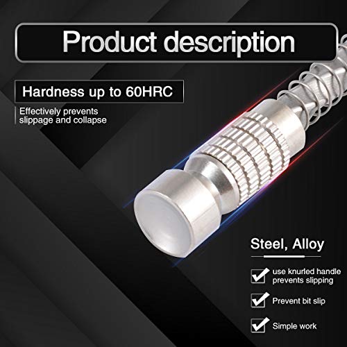 KATUR Semi-Automatic Turbine Drive Precision Hand Drill Handcrafts Hole Making Tool Wood Spiral Hand Push Drill Chuck for Micro Twist Bit Jewelry Tool 0.2-2mm Silver