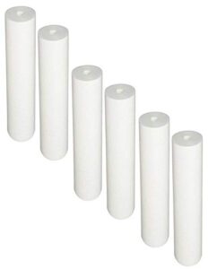 cfs – 6 pack sediment water filter cartridges compatible with ps5-10c models – remove bad taste & odor – whole house replacement water filter cartridge - 5 micron - white