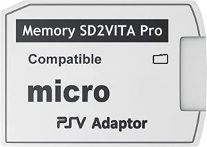 skywin sd2vita ps vita memory card adapter compatible with ps vita 1000/2000 3.6 or henkaku system (1 pack)