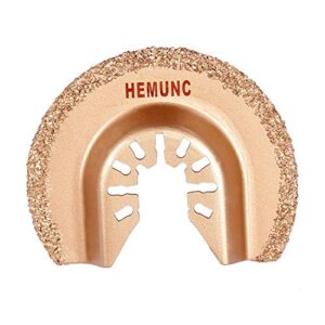 6pcs Universal Carbide Oscillating Saw Blades, HEMUNC Mixed Multitool Saw Blades Semicircle Triangular Finger Kit for Tile Grout Mortar Concrete Masonry