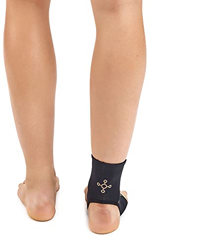 Tommie Copper Performance Compression Ankle Sleeve, Unisex, Men & Women, Breathable Extra Support Sleeve for Joint & Muscle Support - Black, Medium