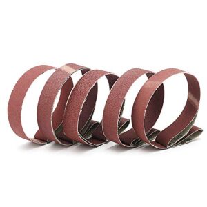 1 Inch x 30 Inch Sanding Belts, 3 Each of 320/400/600/800/1000 Fine Grits, Belt Sander Tool for Woodworking, Metal Polishing, 15 Pack Aluminum Oxide Sanding Belt