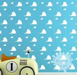 toy story style clouds/cloud wall sticker/cloud pattern wall decal/kids room decoration/nursery decal/playroom/gift