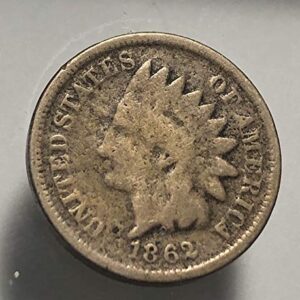 1861 P 1865 Indian Head Civil War in Case Penny Cent Good-Fine