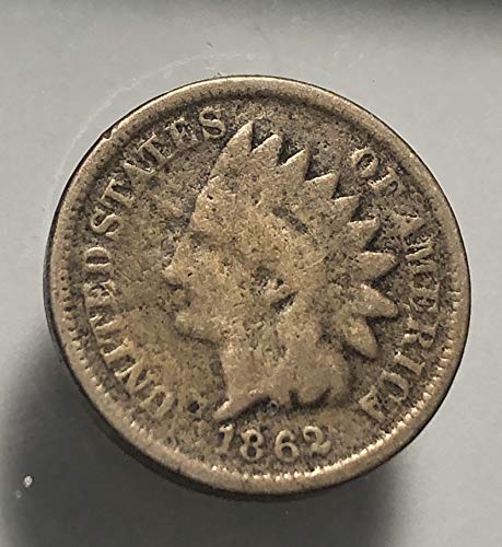 1861 P 1865 Indian Head Civil War in Case Penny Cent Good-Fine