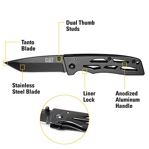 Caterpillar - 6-1/2" Folding Knife, Hand Tools, Knives/Blades - No Utility, Knives - Folding (980005),Black