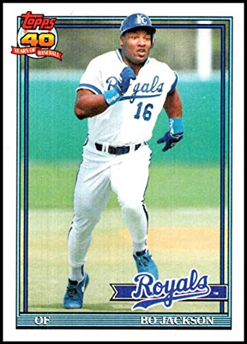 1991 Topps #600 Bo Jackson NM-MT Kansas City Royals Officially Licensed MLB Baseball Trading Card