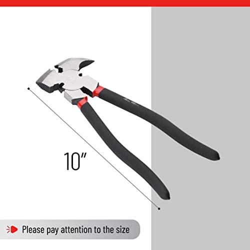 Bates- Fencing Pliers, 10-Inch, Multi Tool Fence Pliers, Fence Tools, Barbed Wire Fence Tools, Fencing Tools, Fence Cutter, Nail Puller Pliers, Staple Puller, Cutting Pliers