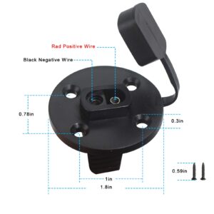 SPARKING 2FT SAE Socket Sidewall Port - Solar Panel Mount with SAE Quick Disconnect Universal Flush-Mountable Connector for Solar Generator Battery Charger with 8 Mounting Screws (SAE Cable)