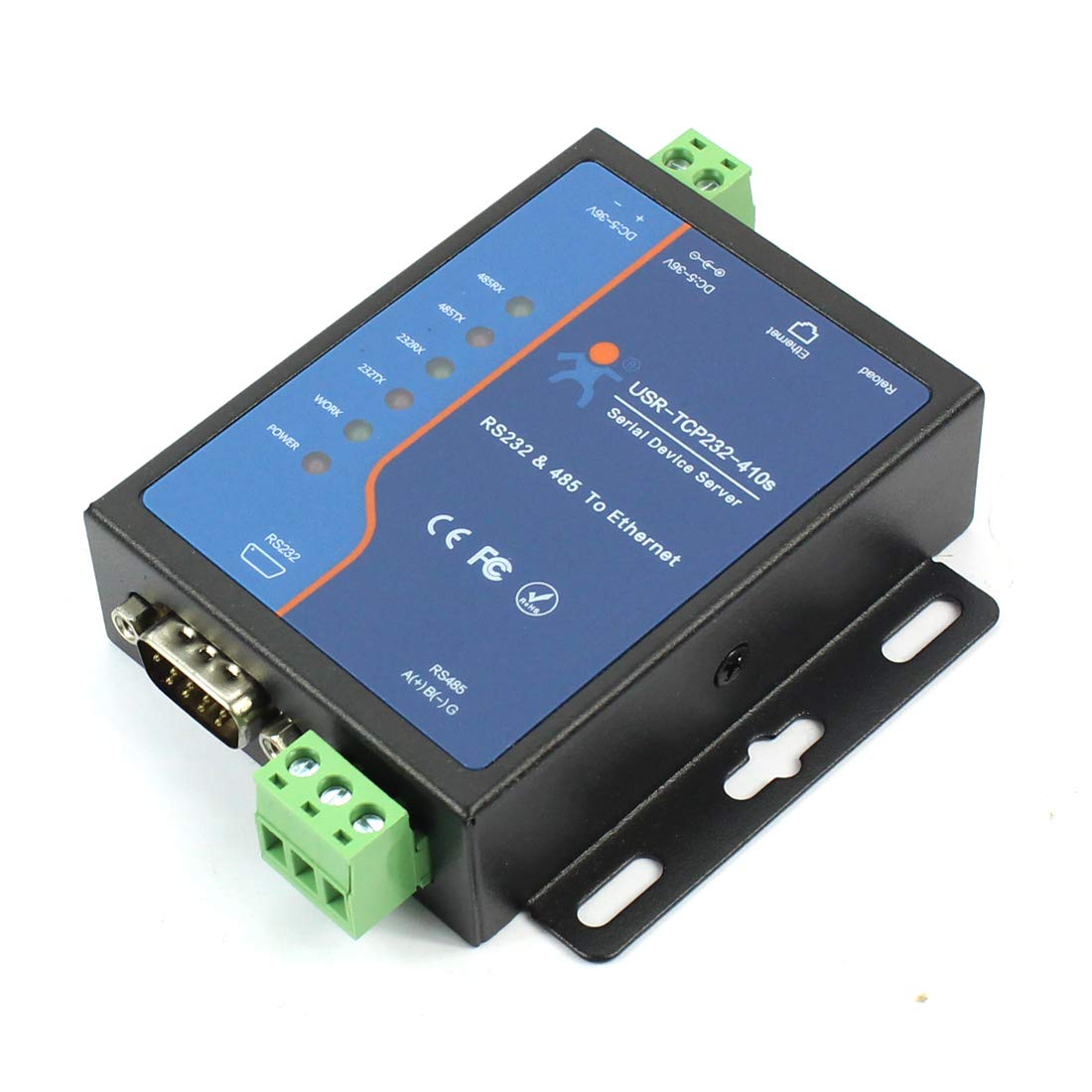 Dual Port Server Industrial Serial RS232 RS485 to Ethernet Converter Modbus RTU to TCP Multiple Working Modes Support TCP/UDP Server/Client and HTTPD Client