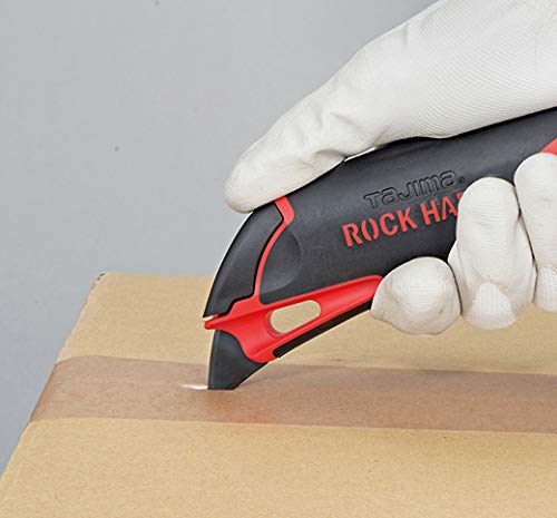 TAJIMA Utility Knife - 1" 7-Point Rock Hard FIN Snap Blade Box Cutter with Dial Lock & 2 Rock Hard Blades - DFC671N-R1