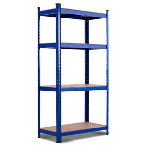 tangkula metal storage shelves, 63" heavy duty steel frame, home garage multi-use storage rack with adjustable shelves, 4-tier garage shelf (32" l×16" w ×63" h) (1)