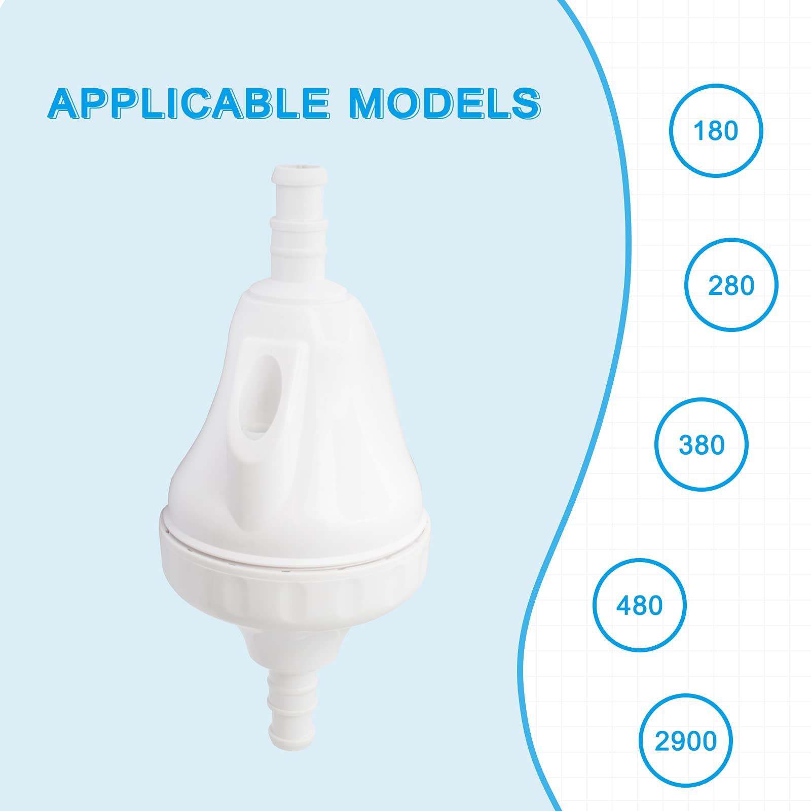 Upgraded G52 Backup Valve Compatible with Polaris 180,280,380 Pool Cleaner Replace Part Replacement Kit with G53 Gear Mechanism,G57 Collar