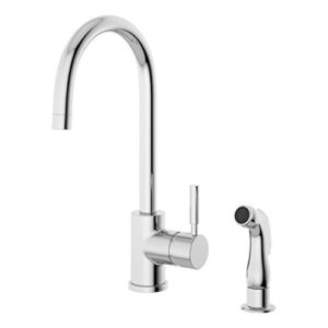 symmons sk-3500-2-1.5 sereno single hole kitchen faucet with side sprayer, polished chrome