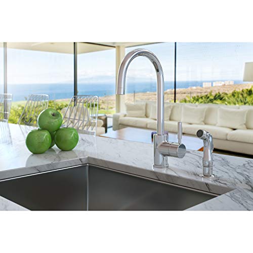 Symmons SK-3500-2-1.5 Sereno Single Hole Kitchen Faucet with Side Sprayer, Polished Chrome