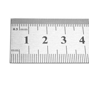 uxcell Straight Ruler 400mm 16 Inch Metric Stainless Steel Measuring Ruler Tool with Hanging Hole Inch & Centimeters Precision Drawing Ruler