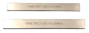 set of 2 hss blades 3/32" x 5/8" x 5" for lathe parting cut off blade