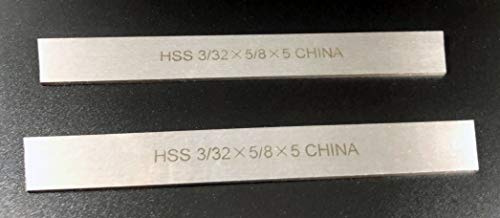 Set of 2 HSS Blades 3/32" x 5/8" x 5" for Lathe Parting Cut off Blade