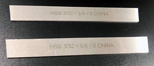 Set of 2 HSS Blades 3/32" x 5/8" x 5" for Lathe Parting Cut off Blade