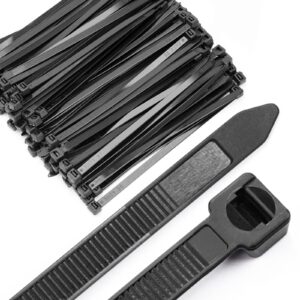 oneleaf cable ties 8 inch heavy duty zip ties with 120 pounds tensile strength for multi-purpose use, self-locking uv resistant nylon tie wraps, indoor and outdoor tie wire.120 pcs black