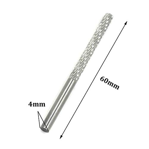 S SYDIEN 4mm Shank HSS Rotary Burrs Bits Rotary Files for Woodworking/Drilling/Carving/Engraving/Grinding