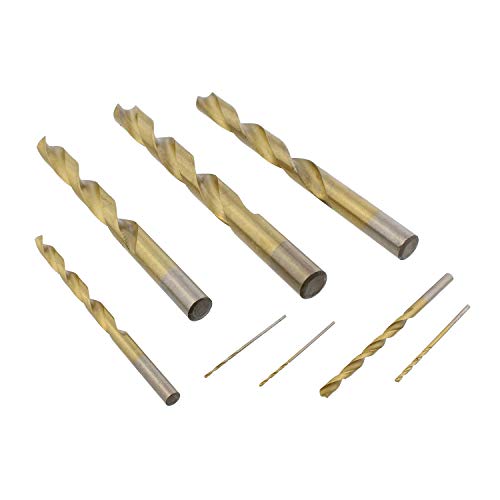 ABN Titanium Drill Bits Set Twist Drill Bit for Metal Drill Bits SAE Standard 1/16-1/2 Inch, A-Z, 1-60 Sizes - 115-Piece
