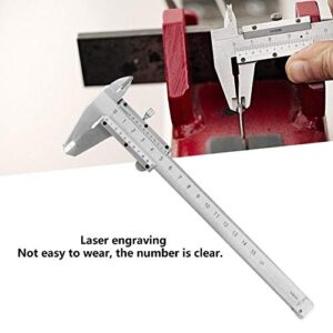 Vernier Caliper, High Accuracy Inside Outside Vernier Caliper Vernier Caliper Micrometer Gauge Measuring Tool for Length, Depth Measurements, Thickness, Carbon Steel Vernier Caliper